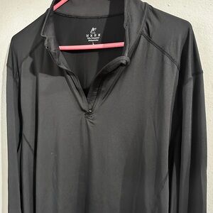 Black Quarter-Zip Pullover - L